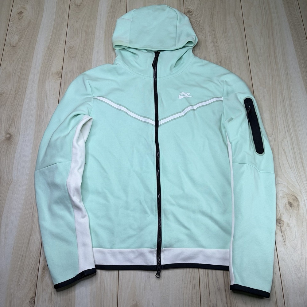 Nike Sportswear Tech Fleece Full-Zip Hoodie Jacket Mint Mens Large CU4489-379